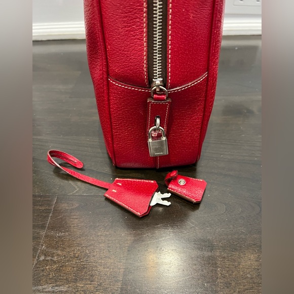 Authentic Prada Red Leather Bag - Picture 2 of 10